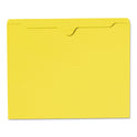 Smead Colored File Jackets with Reinforced Double-Ply Tab, Straight Tab, Letter Size, Yellow, 100/Box (75511)