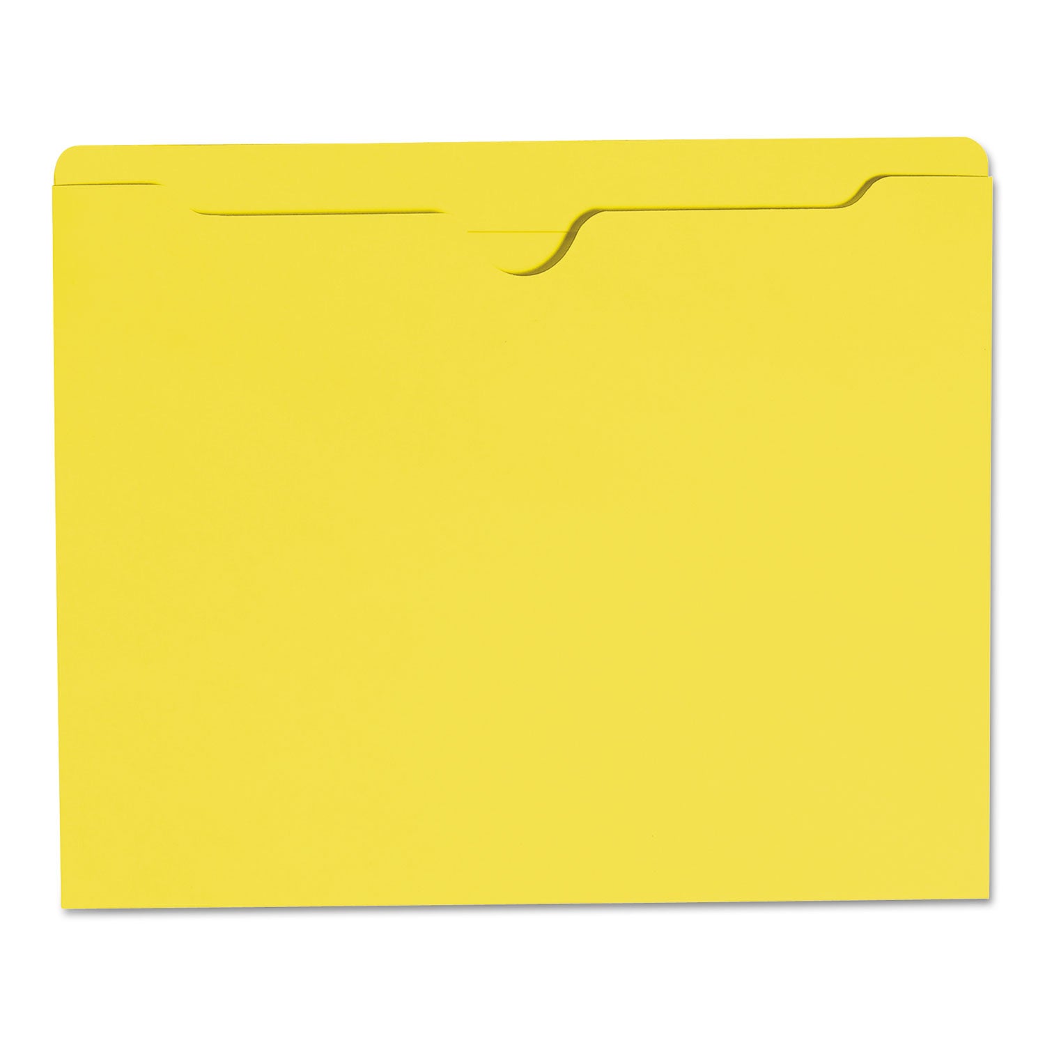 Smead Colored File Jackets with Reinforced Double-Ply Tab, Straight Tab, Letter Size, Yellow, 100/Box (75511)