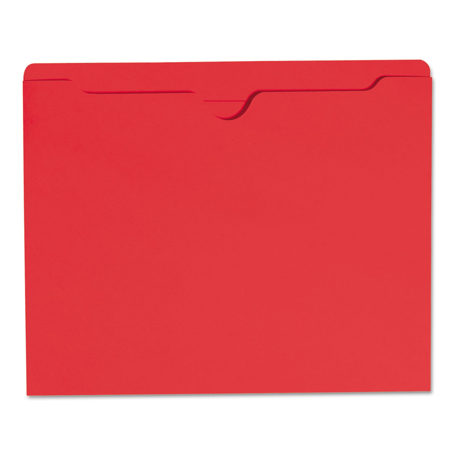 Smead Colored File Jackets with Reinforced Double-Ply Tab, Straight Tab, Letter Size, Red, 100/Box (75509)