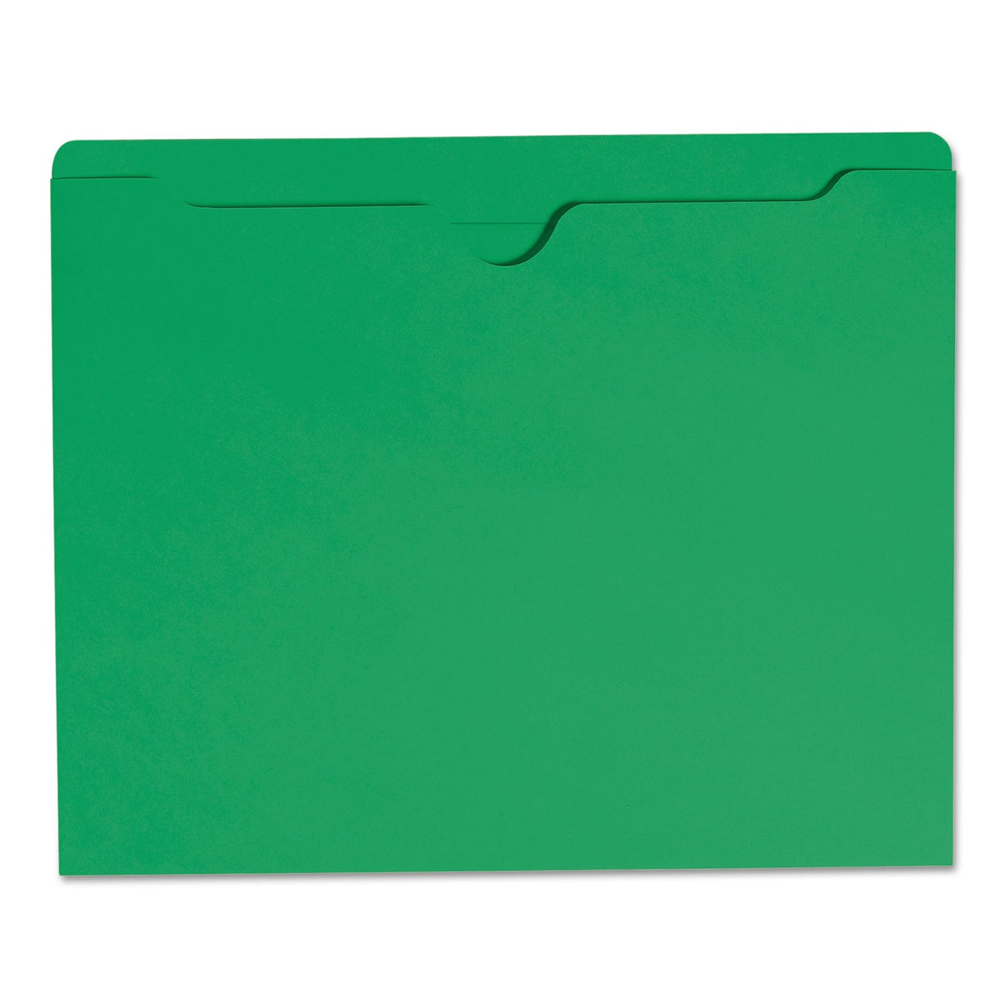 Smead Colored File Jackets with Reinforced Double-Ply Tab, Straight Tab, Letter Size, Green, 100/Box (75503)