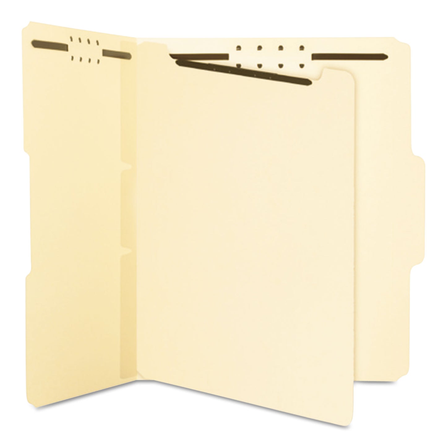 Smead Self-Adhesive Folder Dividers with Twin-Prong Fasteners for Top/End Tab Folders, 1 Fastener, Letter Size, Manila, 25/Pack (68025)