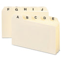 Smead Manila Card Guides, 1/5-Cut Top Tab, A to Z, 4 x 6, Manila, 25/Set (56076)