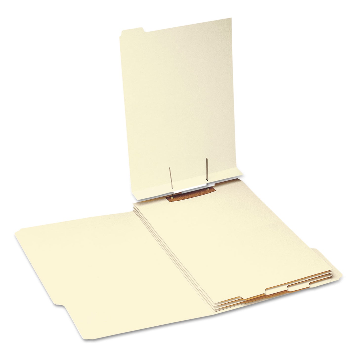 Smead Stackable Folder Dividers with Fasteners, 1/5-Cut Bottom Tab, 1 Fastener, Legal Size, Manila, 4 Dividers/Set, 50 Sets (35650)