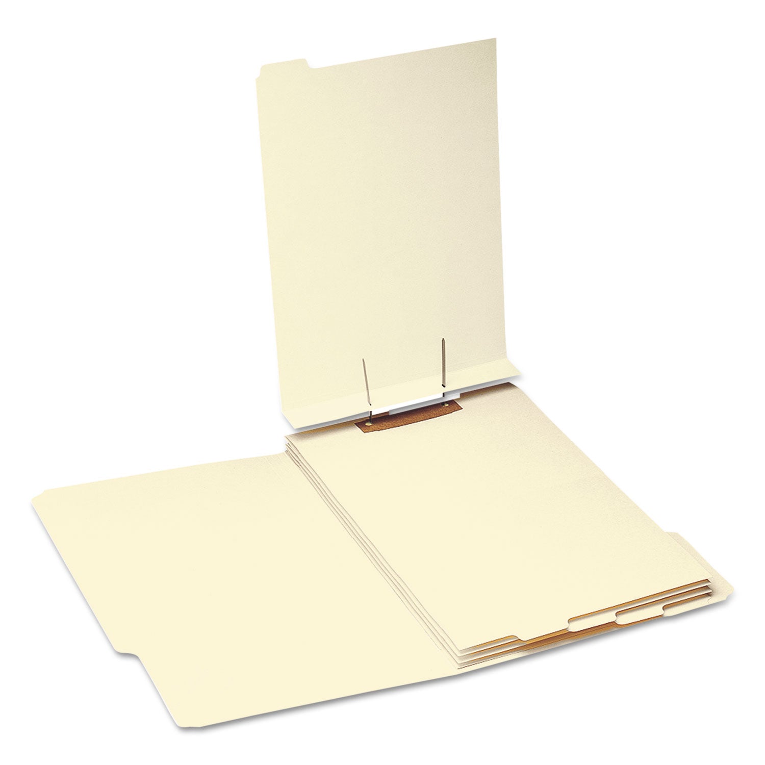 Smead Stackable Folder Dividers with Fasteners, 1/5-Cut Bottom Tab, 1 Fastener, Legal Size, Manila, 4 Dividers/Set, 50 Sets (35650)