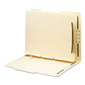 Smead Self-Adhesive Folder Dividers with Twin-Prong Fasteners for Top/End Tab Folders, 1 Fastener, Letter Size, Manila, 25/Pack (68025)