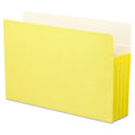 Smead Colored File Pockets, 3.5" Expansion, Legal Size, Yellow (74233)