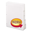 Smead Three-Ring Binder Index Divider, 5-Tab, 11 x 8.5, White, 20 Sets (89415)