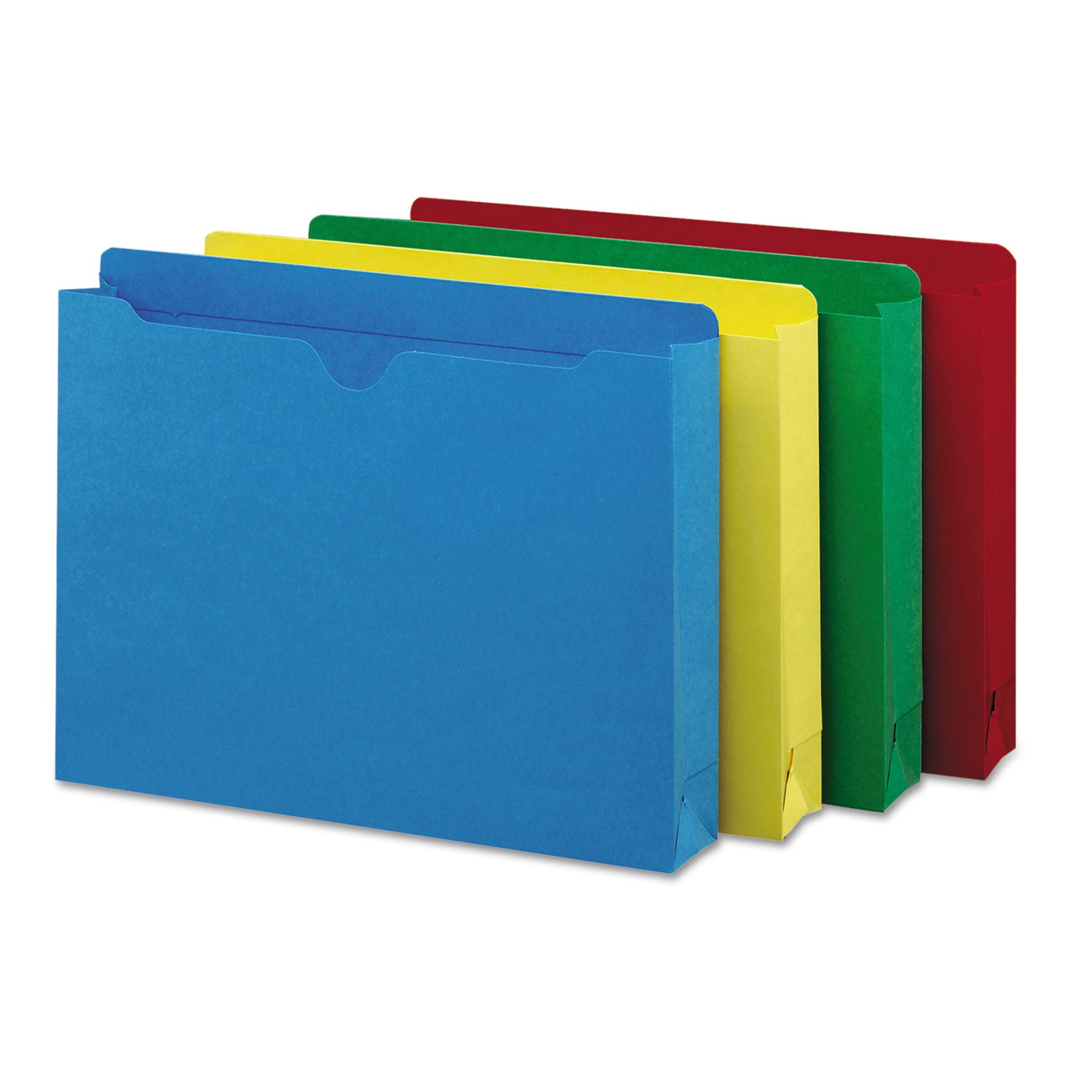 Smead Colored File Jackets with Reinforced Double-Ply Tab, Straight Tab, Letter Size, Assorted Colors, 50/Box (75673)