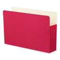 Smead Colored File Pockets, 3.5" Expansion, Legal Size, Red (74231)