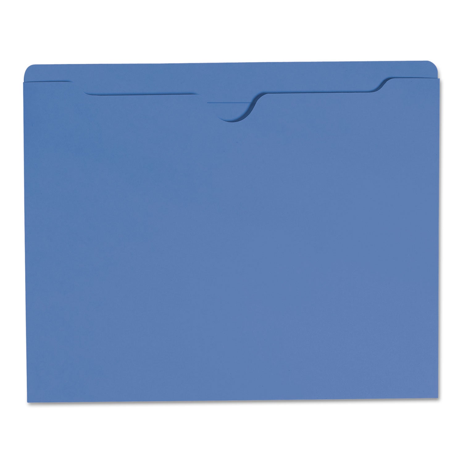 Smead Colored File Jackets with Reinforced Double-Ply Tab, Straight Tab, Letter Size, Blue, 100/Box (75502)