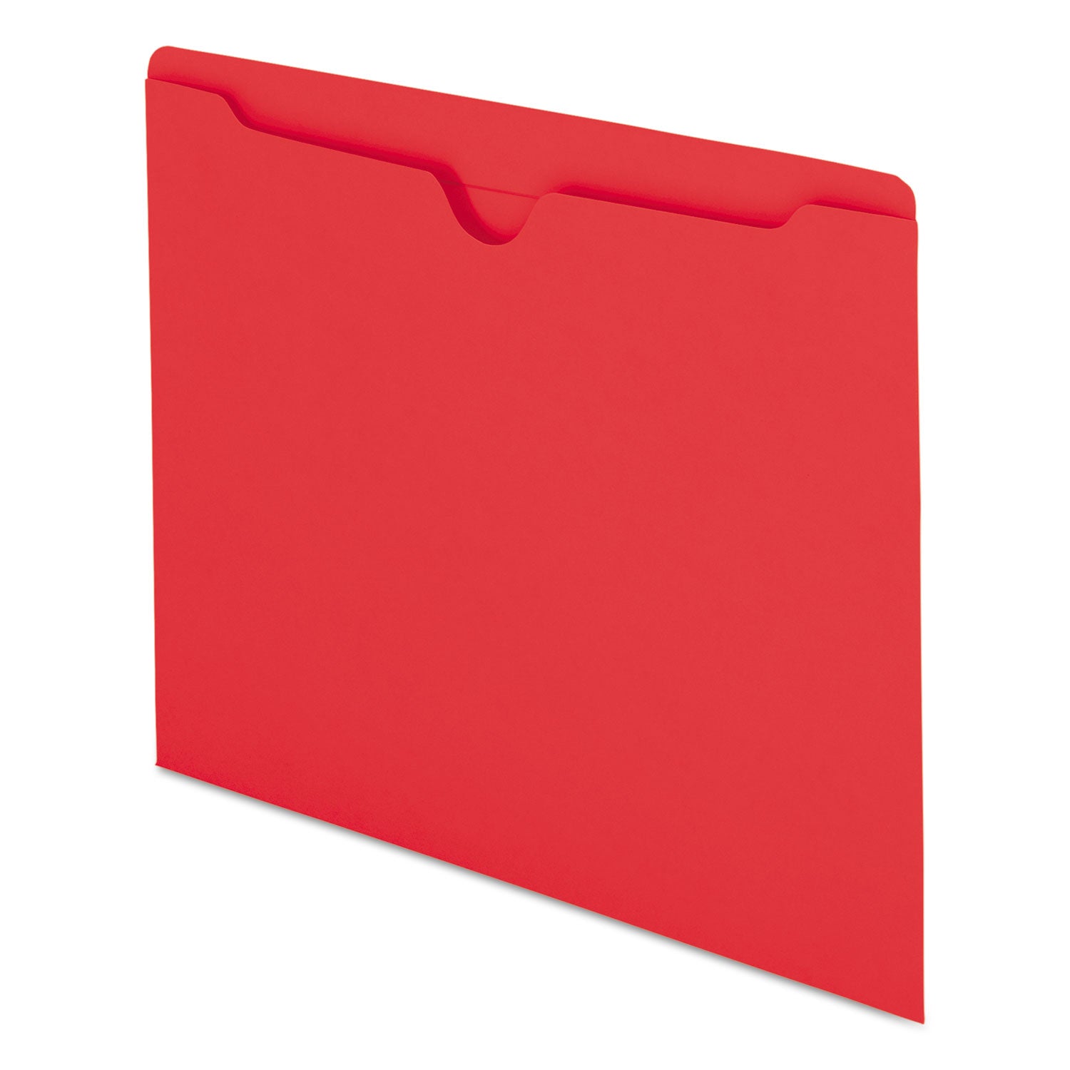 Smead Colored File Jackets with Reinforced Double-Ply Tab, Straight Tab, Letter Size, Red, 100/Box (75509)