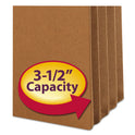 Smead Redrope Drop Front File Pockets with 2/5-Cut Guide Height Tabs, 3.5" Expansion, Legal Size, Redrope, 25/Box (74088)