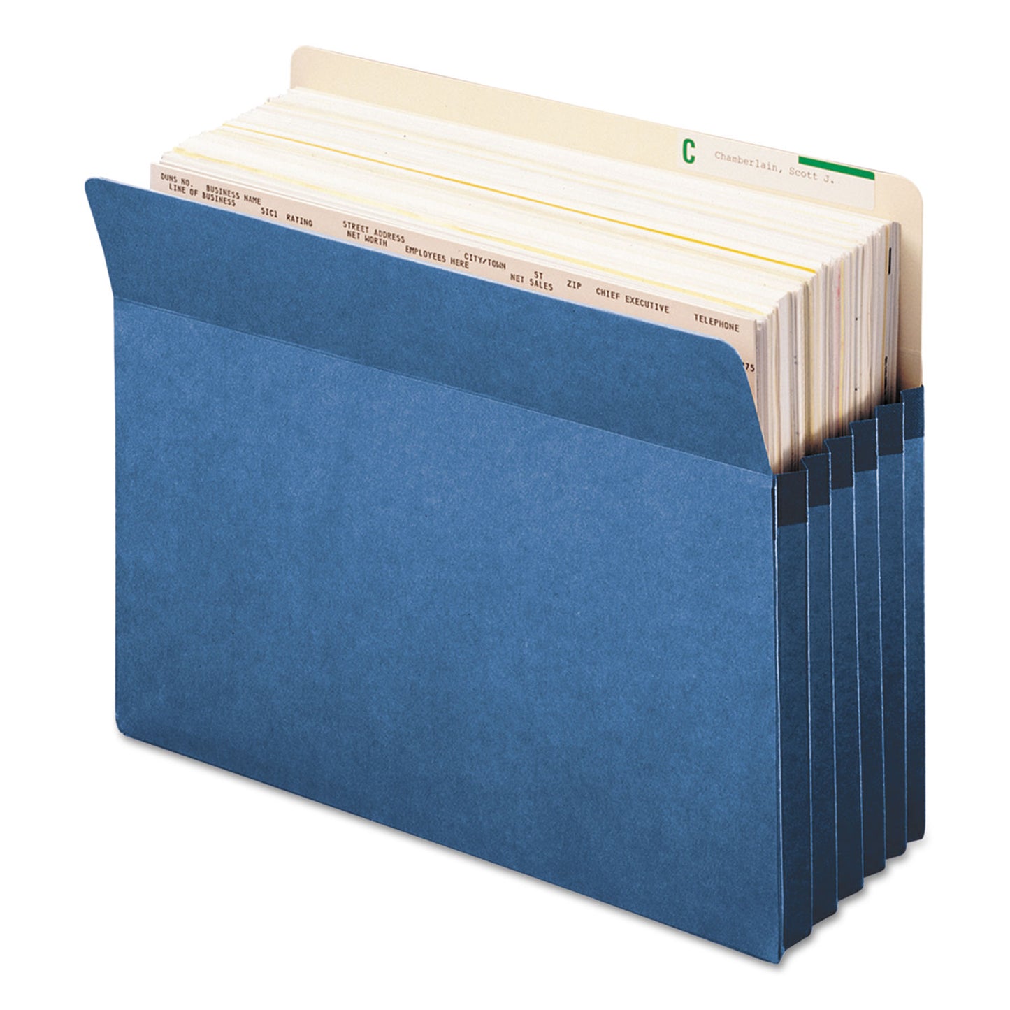 Smead Colored File Pockets, 5.25" Expansion, Letter Size, Blue (73235)