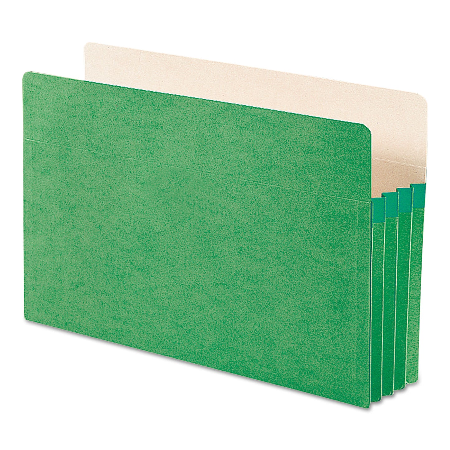 Smead Colored File Pockets, 3.5" Expansion, Legal Size, Green (74226)