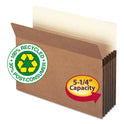 Smead Recycled Top Tab File Pockets, 5.25" Expansion, Letter Size, Redrope, 10/Box (73206)