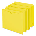 Smead Colored File Jackets with Reinforced Double-Ply Tab, Straight Tab, Letter Size, Yellow, 100/Box (75511)