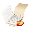 Smead Stackable Folder Dividers with Fasteners, 1/5-Cut Bottom Tab, 1 Fastener, Legal Size, Manila, 4 Dividers/Set, 50 Sets (35650)