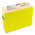 Smead Colored File Pockets, 3.5" Expansion, Letter Size, Yellow (73233)