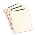 Smead Self-Adhesive Folder Dividers with Twin-Prong Fasteners for Top/End Tab Folders, 1 Fastener, Letter Size, Manila, 25/Pack (68025)