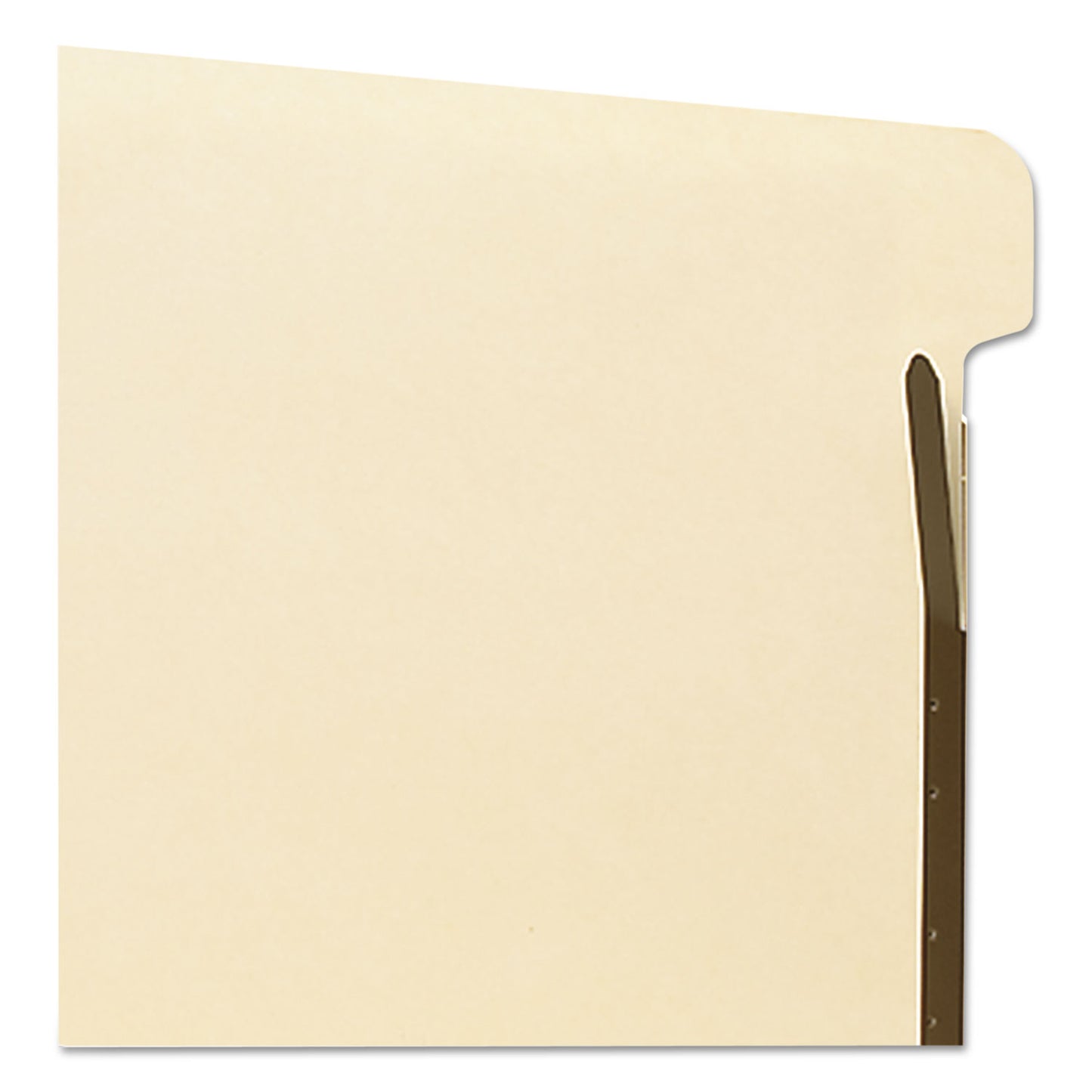 Smead Self-Adhesive Folder Dividers with Twin-Prong Fasteners for Top/End Tab Folders, 1 Fastener, Letter Size, Manila, 25/Pack (68025)