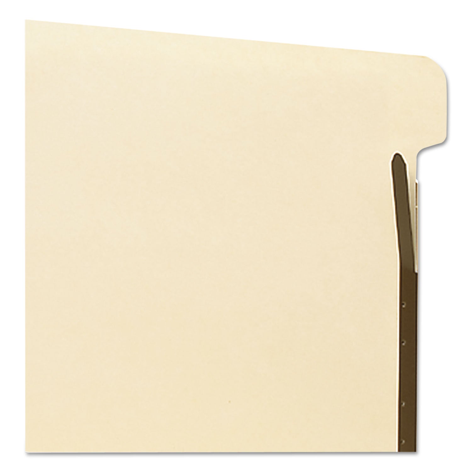 Smead Self-Adhesive Folder Dividers with Twin-Prong Fasteners for Top/End Tab Folders, 1 Fastener, Letter Size, Manila, 25/Pack (68025)