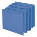 Smead Colored File Jackets with Reinforced Double-Ply Tab, Straight Tab, Letter Size, Blue, 100/Box (75502)