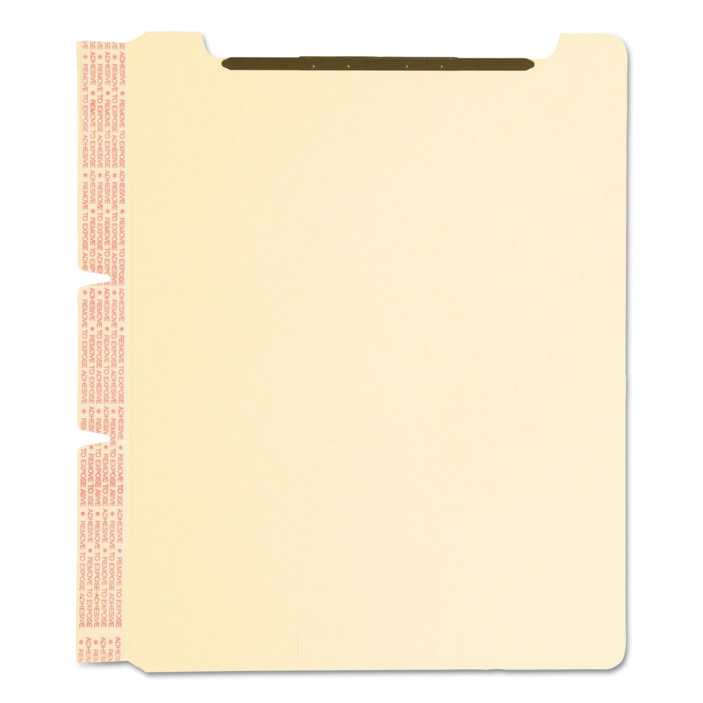 Smead Self-Adhesive Folder Dividers with Twin-Prong Fasteners for Top/End Tab Folders, 1 Fastener, Letter Size, Manila, 25/Pack (68025)