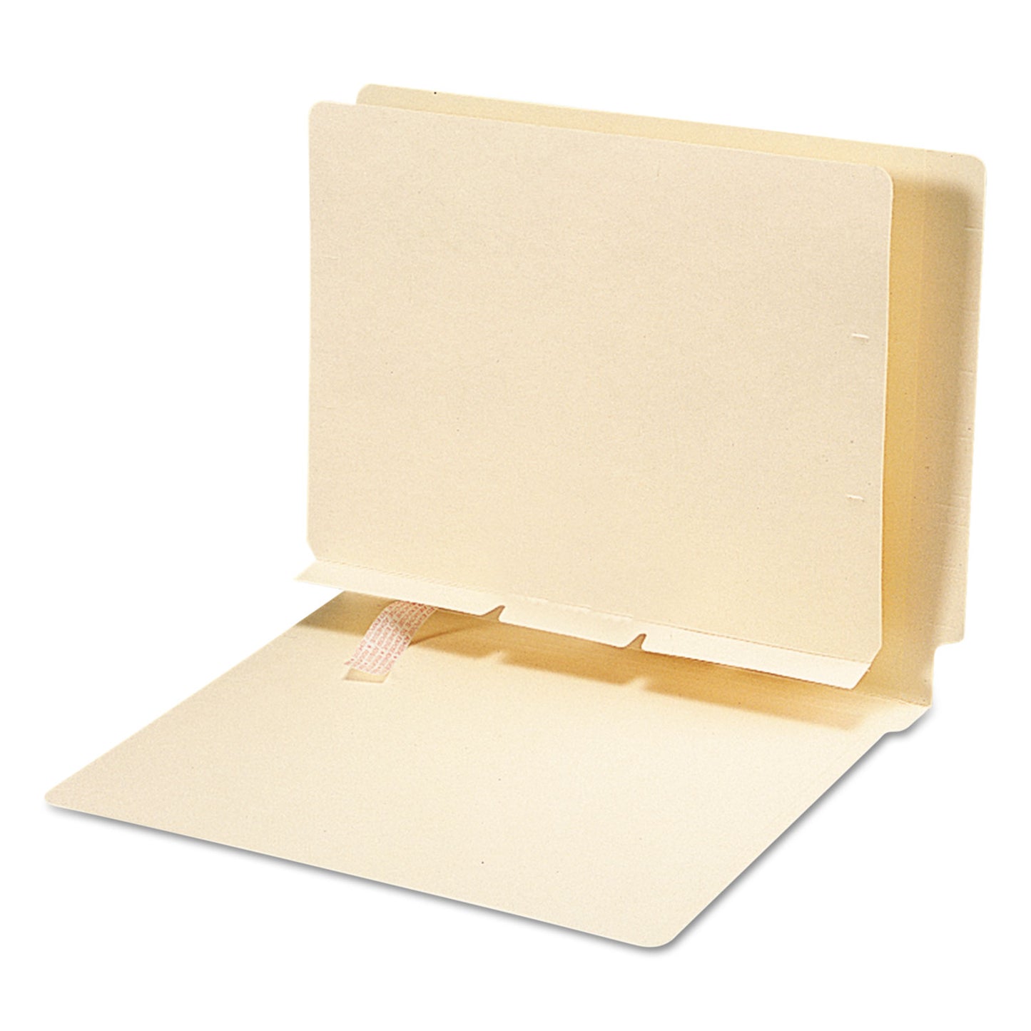 Smead Self-Adhesive Folder Dividers for Top/End Tab Folders, Prepunched for Fasteners, 1 Fastener, Letter Size, Manila, 100/Box (68021)