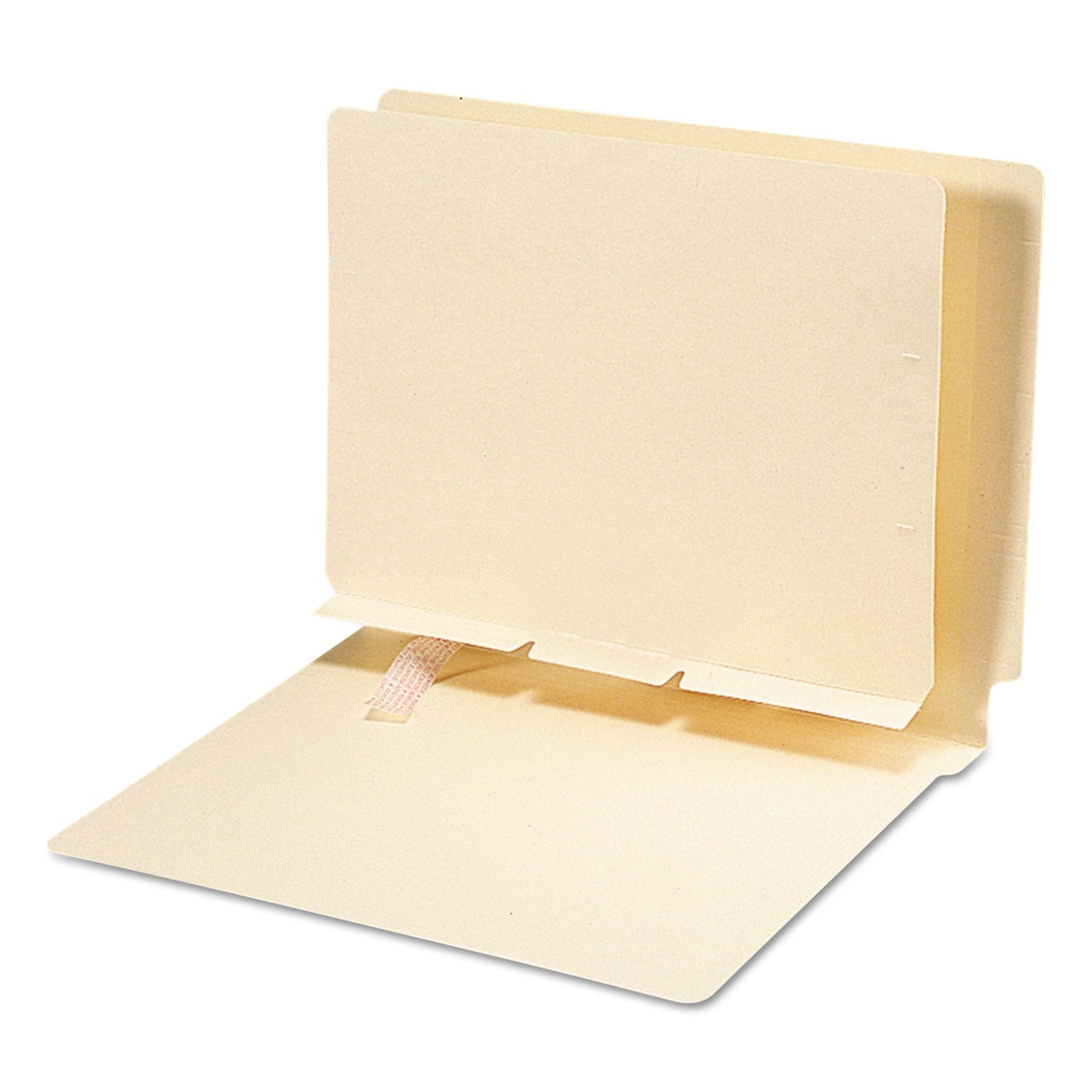 Smead Self-Adhesive Folder Dividers for Top/End Tab Folders, Prepunched for Fasteners, 1 Fastener, Letter Size, Manila, 100/Box (68021)