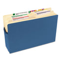 Smead Colored File Pockets, 3.5" Expansion, Legal Size, Blue (74225)