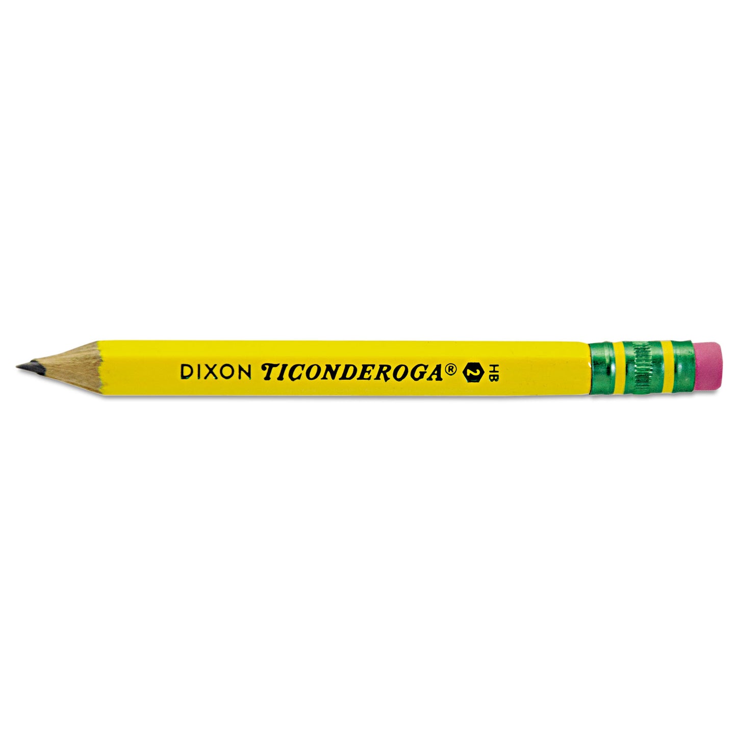 Ticonderoga Golf Pencils, HB (#2), Black Lead, Yellow Barrel, 72/Box (13472)