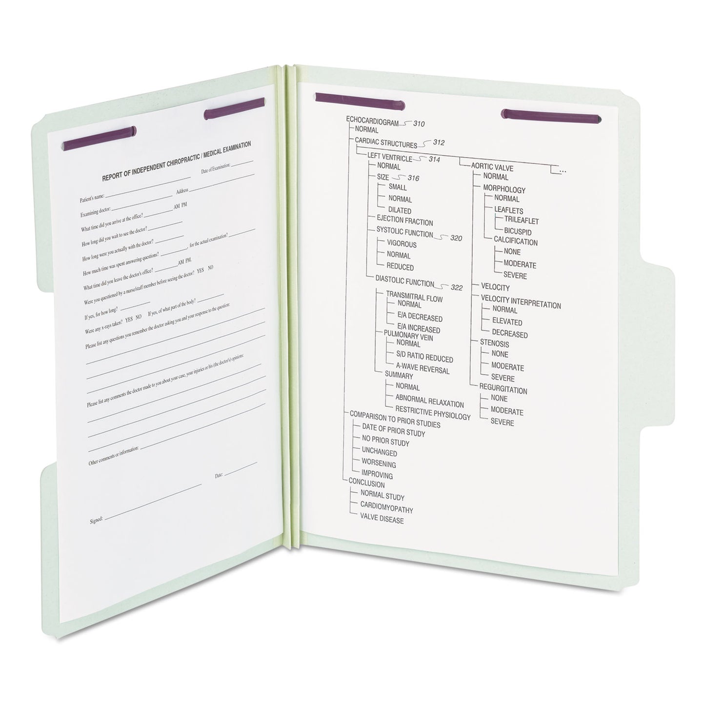 Smead SuperTab Pressboard Fastener Folders with Two SafeSHIELD Fasteners, 2" Expansion, Letter Size, Gray-Green, 25/Box (14981)