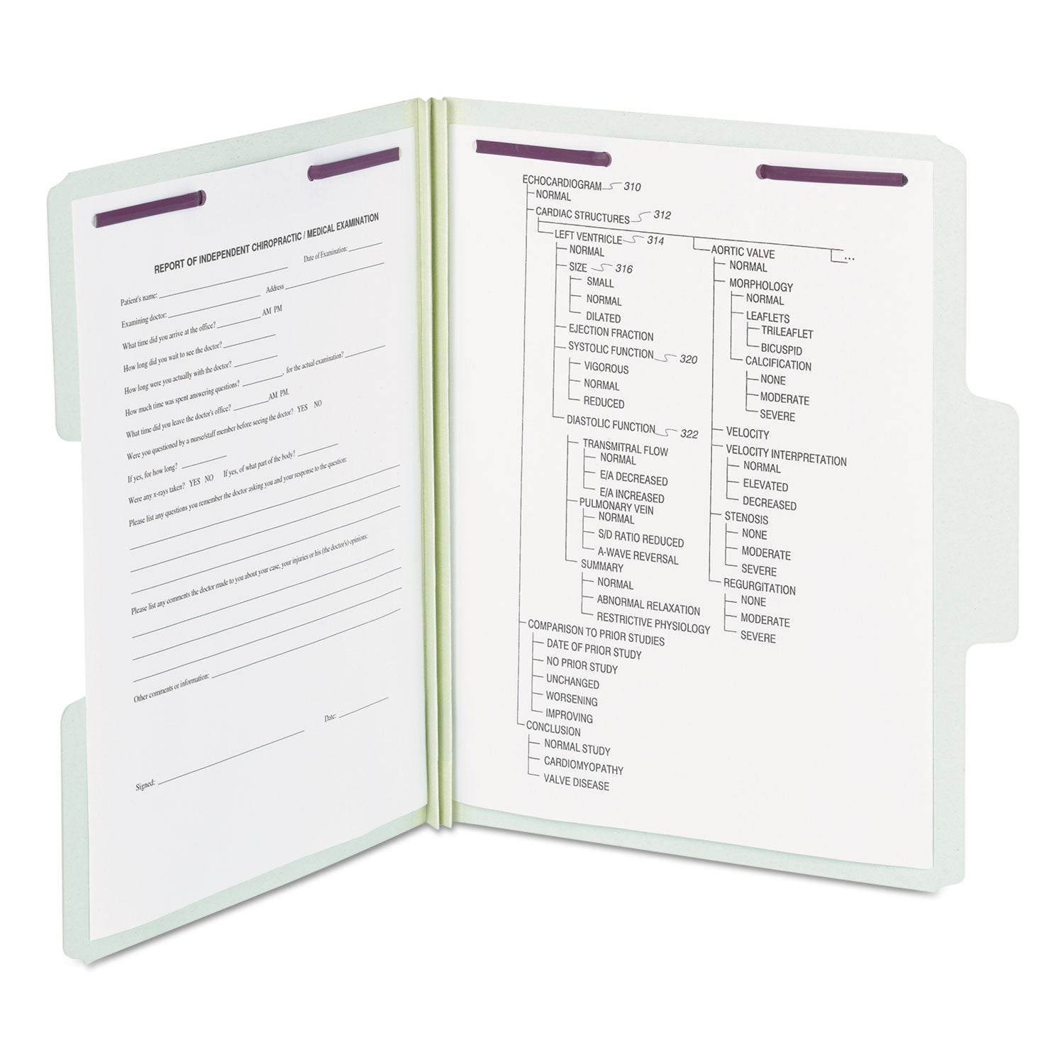Smead SuperTab Pressboard Fastener Folders with Two SafeSHIELD Fasteners, 2" Expansion, Letter Size, Gray-Green, 25/Box (14981)