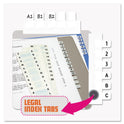 Redi-Tag Legal Index Tabs, Preprinted Alpha: A to Z, 1/12-Cut, White, 0.44" Wide, 104/Pack (31005)