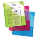Avery Corner Lock Three-Pocket Binder Pocket, 9.25 x 11.25, Assorted Color, 3/Pack (75310)