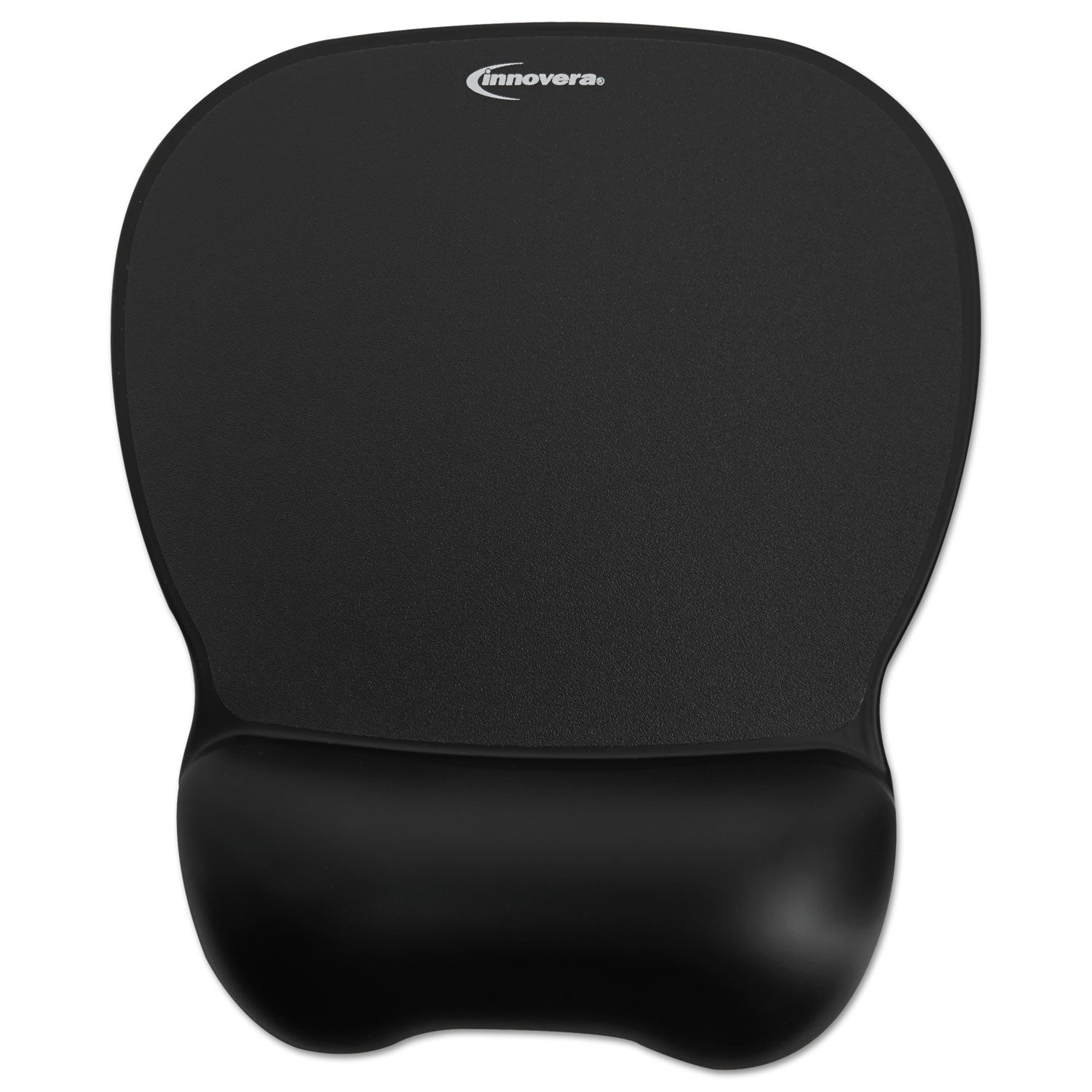 Innovera Gel Mouse Pad with Wrist Rest, 9.62 x 8.25, Black (51450)