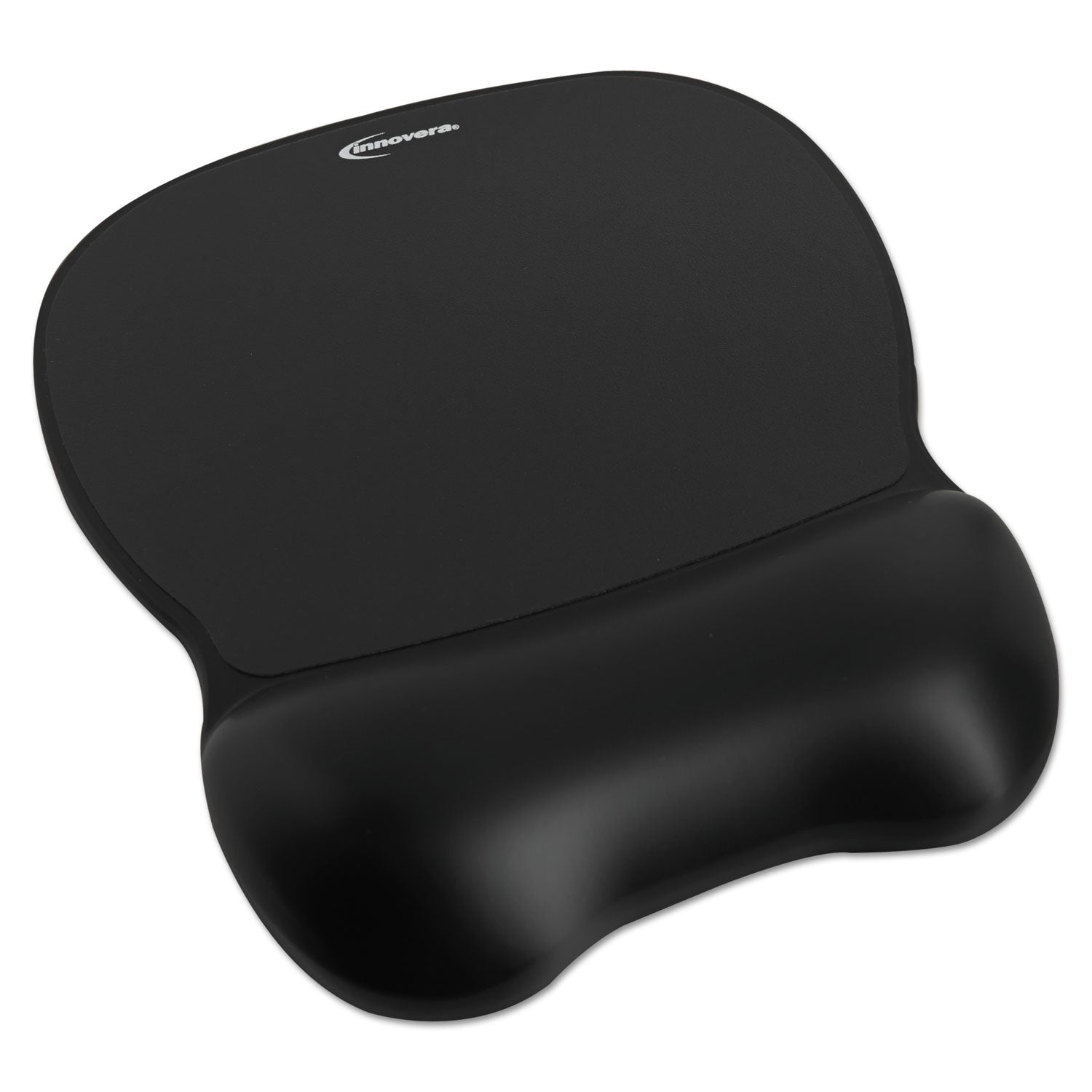 Innovera Gel Mouse Pad with Wrist Rest, 9.62 x 8.25, Black (51450)