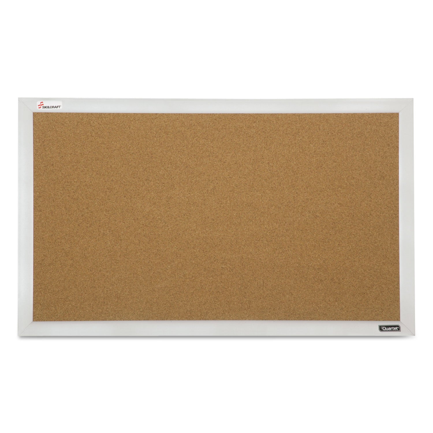 AbilityOne 7195015679517, SKILCRAFT Cubicle Cork Board, 21.5 x 32, Tan Surface, Silver Aluminum Frame