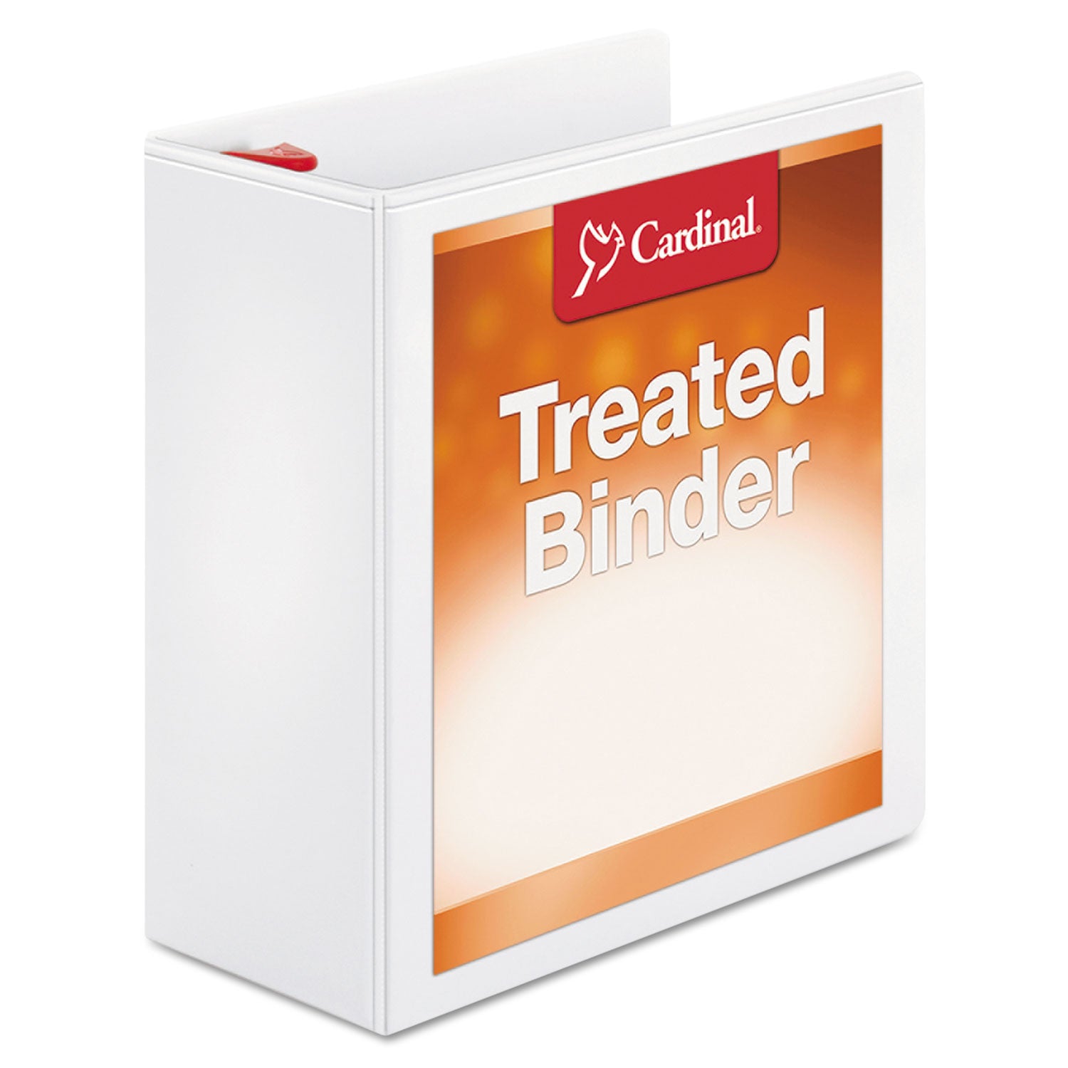 Cardinal Treated ClearVue Locking Slant-D Ring Binder, 3 Rings, 4" Capacity, 11 x 8.5, White (32140)