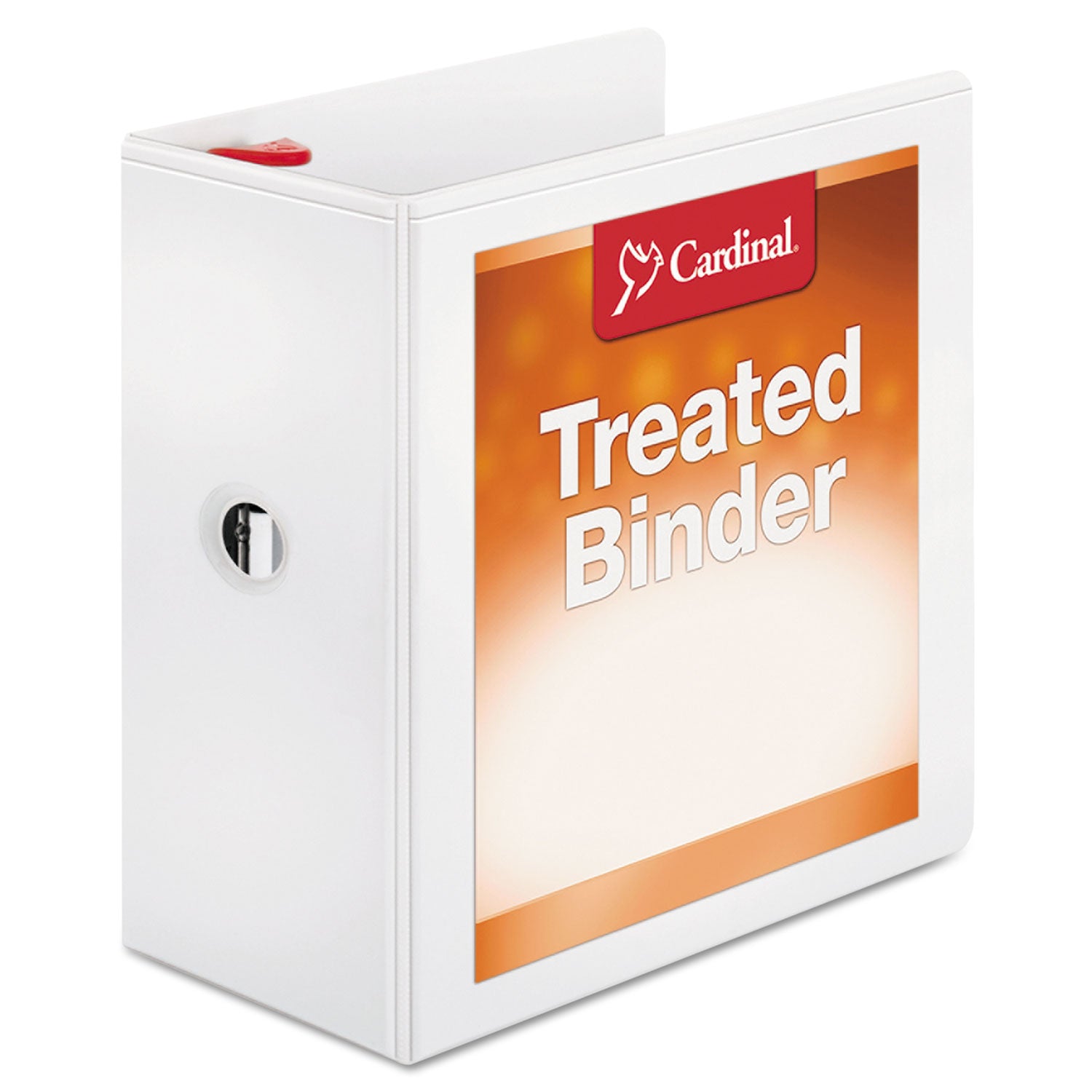 Cardinal Treated ClearVue Locking Slant-D Ring Binder, 3 Rings, 5" Capacity, 11 x 8.5, White (32150)