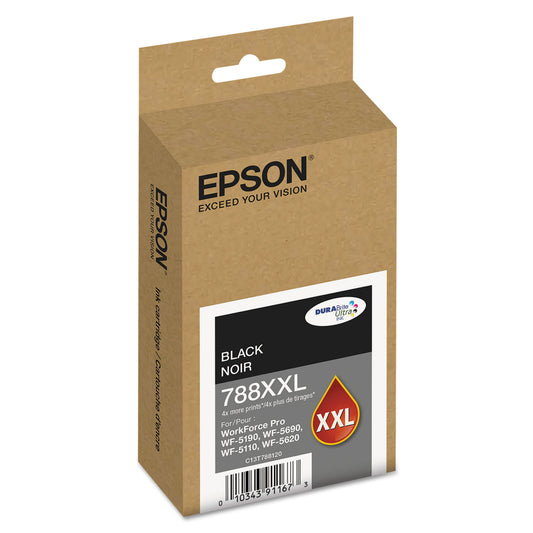 Epson T788XXL120 (788XXL) DURABrite Ultra XL PRO High-Yield Ink, Black