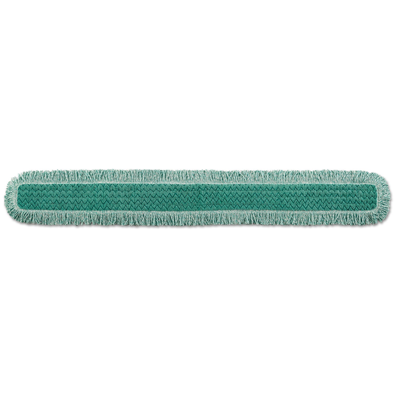 Rubbermaid HYGEN Dust Mop Heads With Fringe, Green, 60 in., Microfiber, Cut-End (Q460GRE)