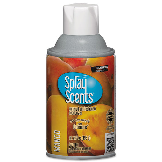 Chase Products Champion Sprayon SPRAYScents Metered Air Freshener Refill, Mango, 7 oz Aerosol Spray, 12/Carton (5192)