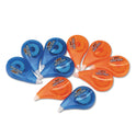 BIC Wite-Out EZ Correct Correction Tape Value Pack, Non-Refillable, Randomly Assorted Applicator Colors, 0.17" x 472", 10/Box (WOTAP10)