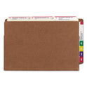 Smead Heavy-Duty Redrope End Tab TUFF Pockets, 3.5" Expansion, Legal Size, Redrope, 10/Box (74780)