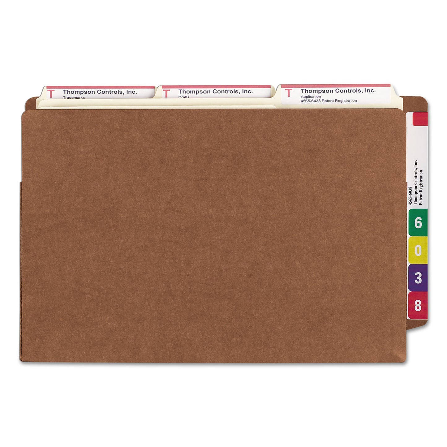 Smead Heavy-Duty Redrope End Tab TUFF Pockets, 3.5" Expansion, Legal Size, Redrope, 10/Box (74780)