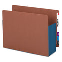 Smead Redrope Drop-Front End Tab File Pockets, Fully Lined 6.5" High Gussets, 5.25" Expansion, Letter Size, Redrope/Blue, 10/Box (73689)