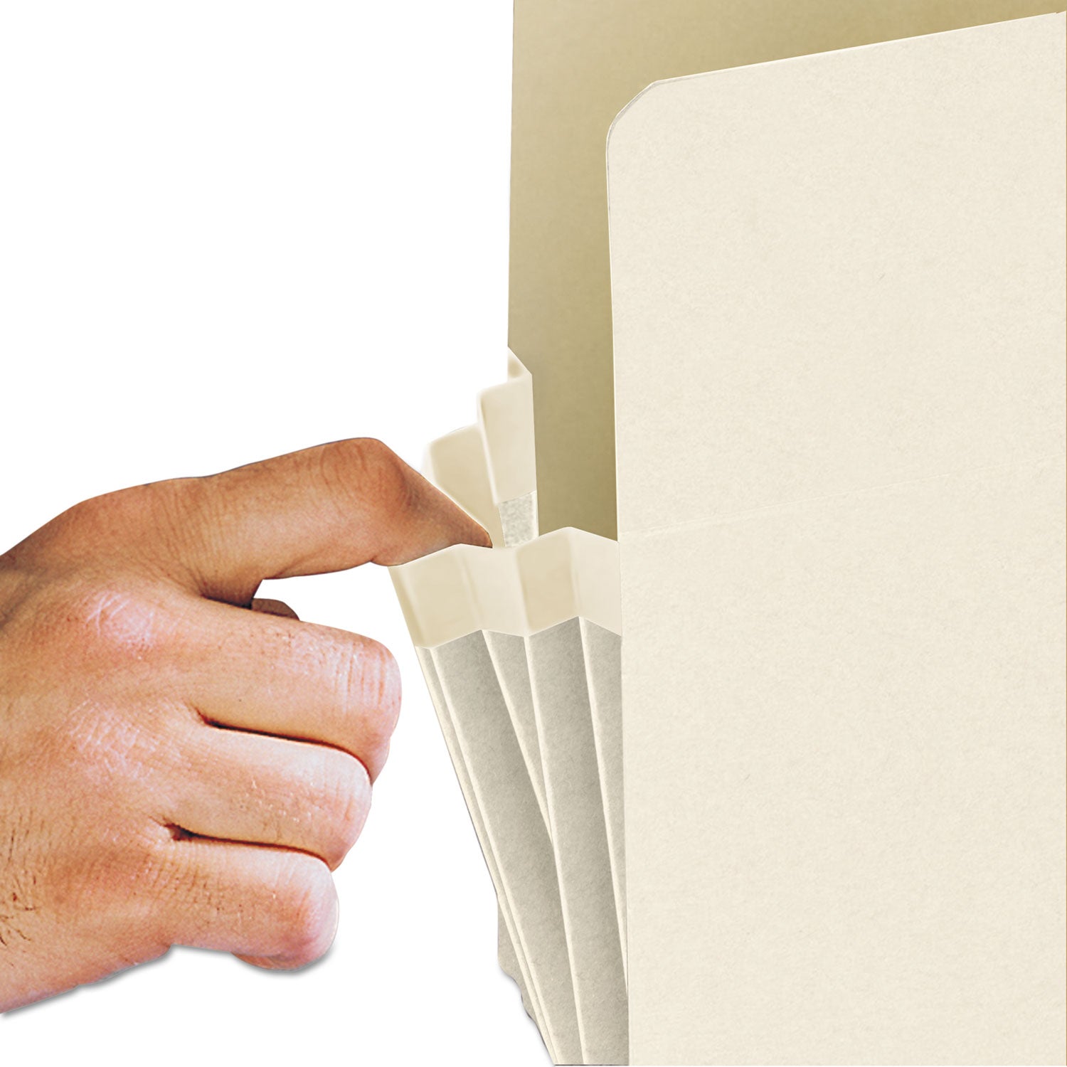 Smead Manila End Tab File Pockets, 1.75" Expansion, Letter Size, Manila, 25/Box (75114)