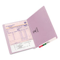 Smead Shelf-Master Reinforced End Tab Colored Folders, Straight Tabs, Letter Size, 0.75" Expansion, Lavender, 100/Box (25410)