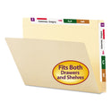 Smead Heavyweight Manila End Tab Conversion File Folders, Straight Tabs, Letter Size, 0.75" Expansion, Manila, 100/Box (24190)